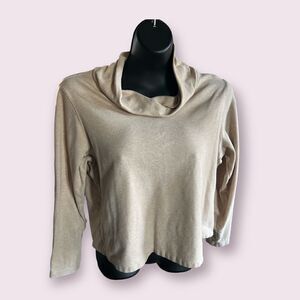 LL Bean cowl neck T shirt material sweater